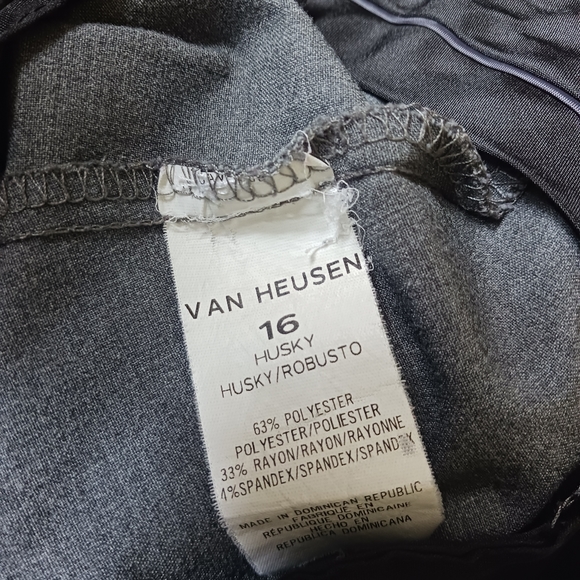 Van Heusen • Boy's Husky Classic Gray Trouser Dress Suit Pants - Picture 9 of 16